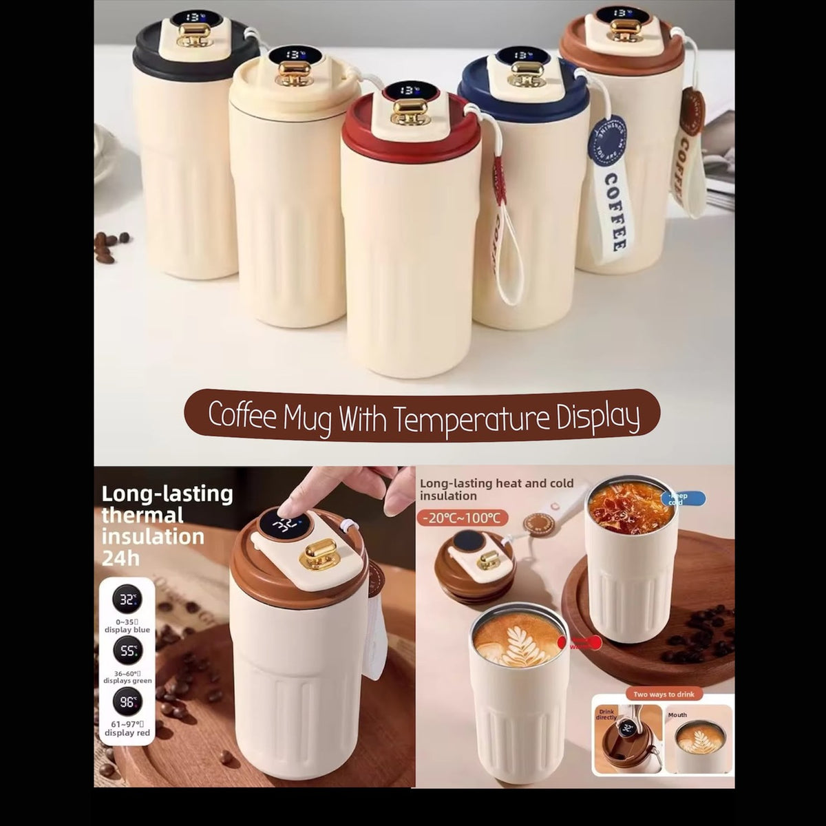 Coffee Mug with Temperature Display