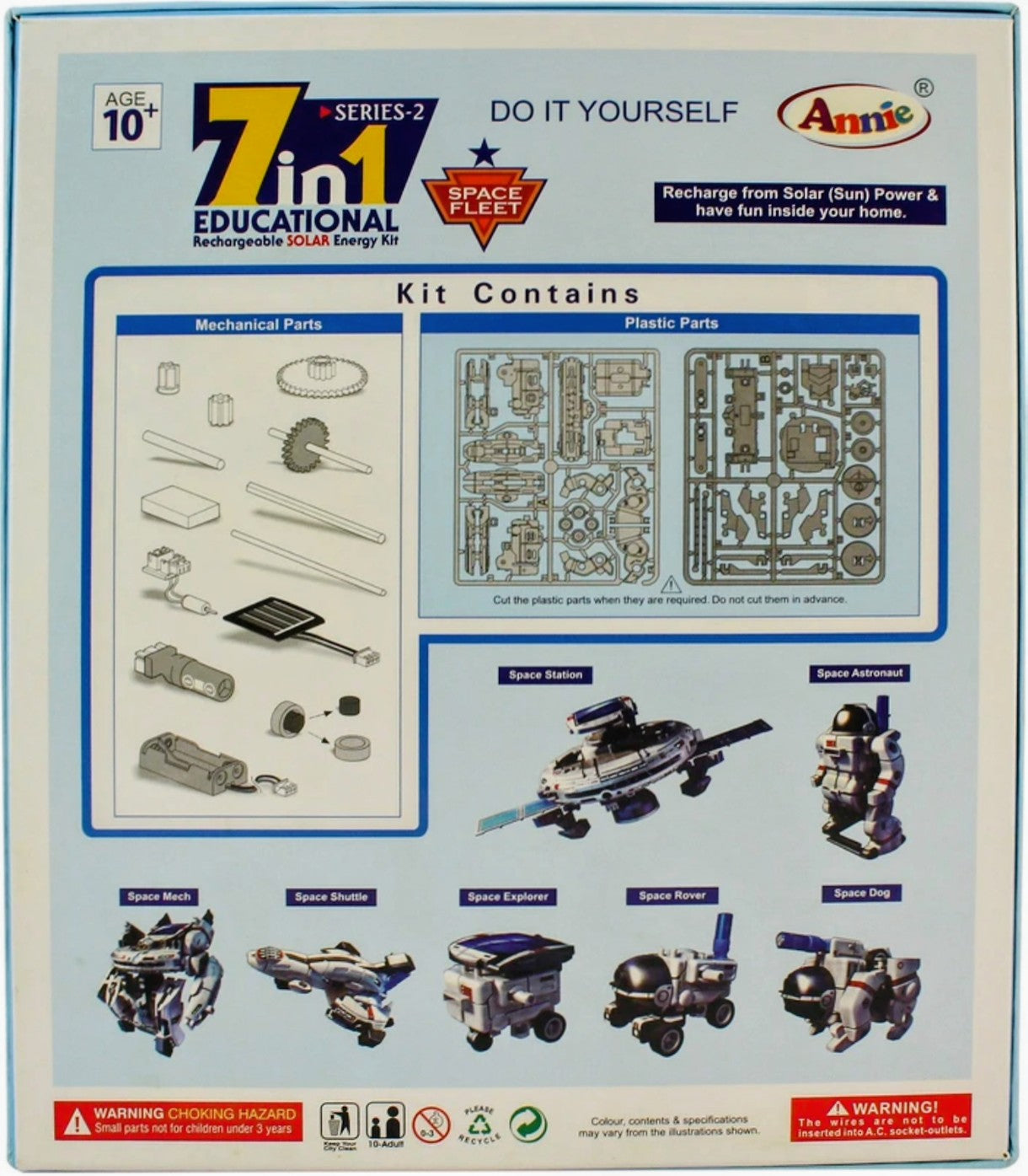 7 in 1 Educational Rechargeable Solar Energy Kit
