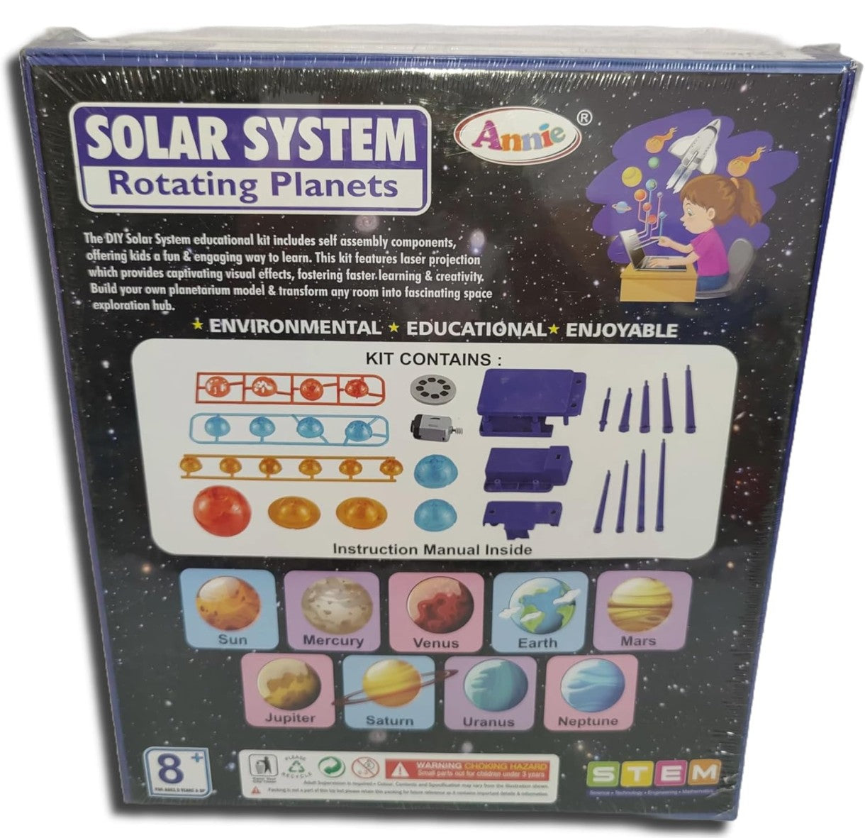 Solar System Rotating Planet