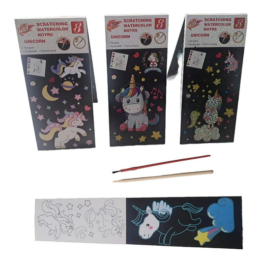 2 in 1 Magical Scratch Art Book plus Water coloring book