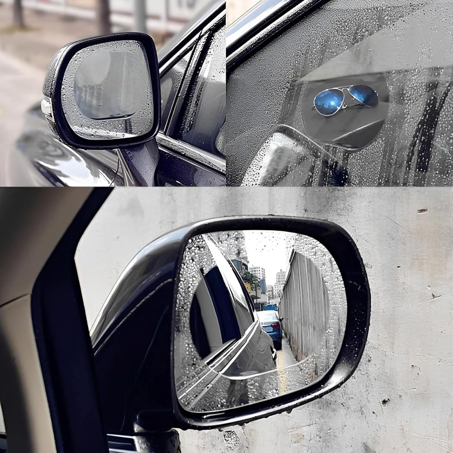 Car Mirror Anti fog /rain sticker (Pack of 2 stickers)