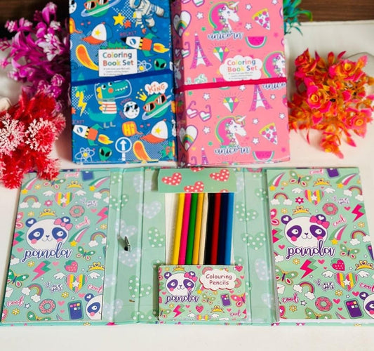 3 in 1 Colouring Book Set