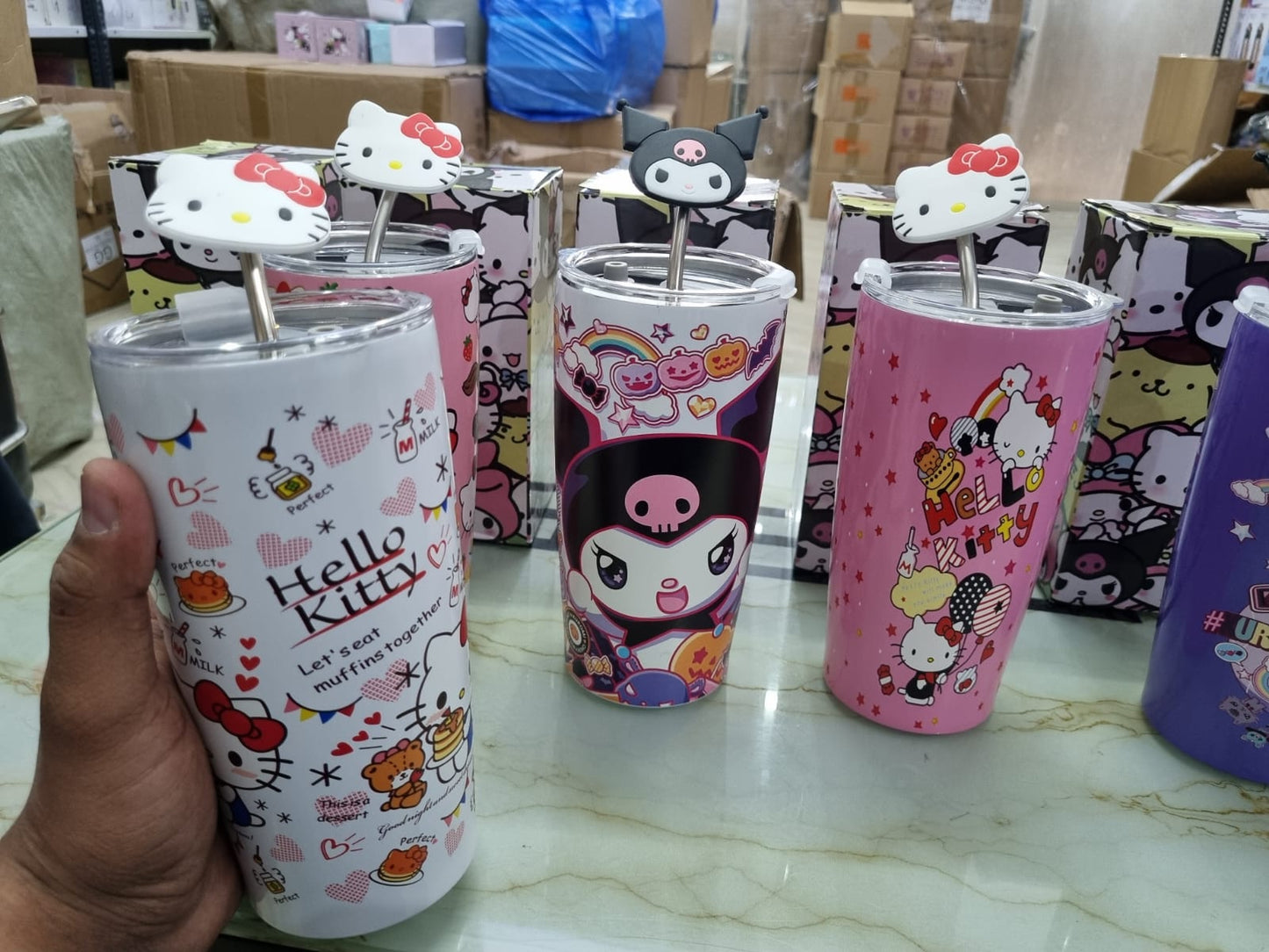 Steel Tumblers With Steel Straw