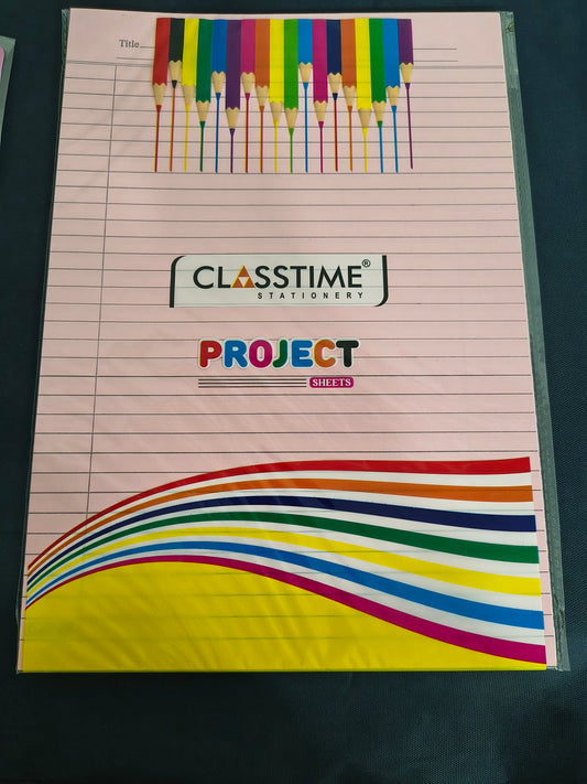 A4 Ruled Sheets - Multicolour (Pack of 20)