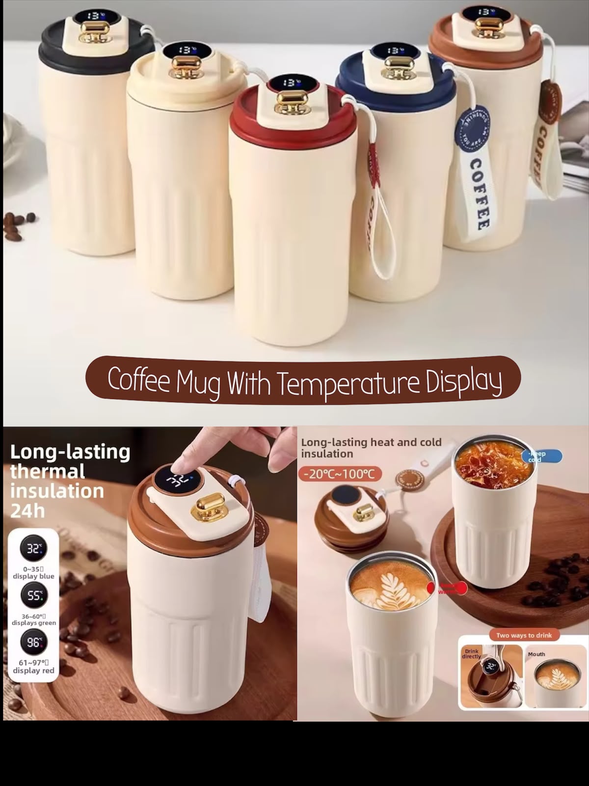 Coffee Mug with Temperature Display