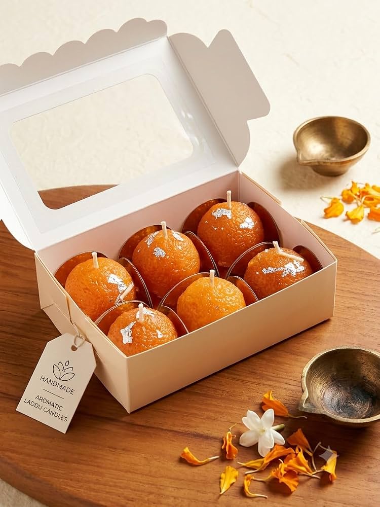 Laddu Candles (Box of 6 Candles)