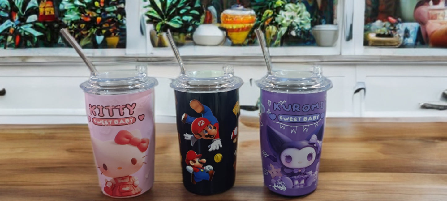 Steel Tumblers with Straw