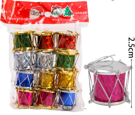 Christmas Drum (Pack of 12)