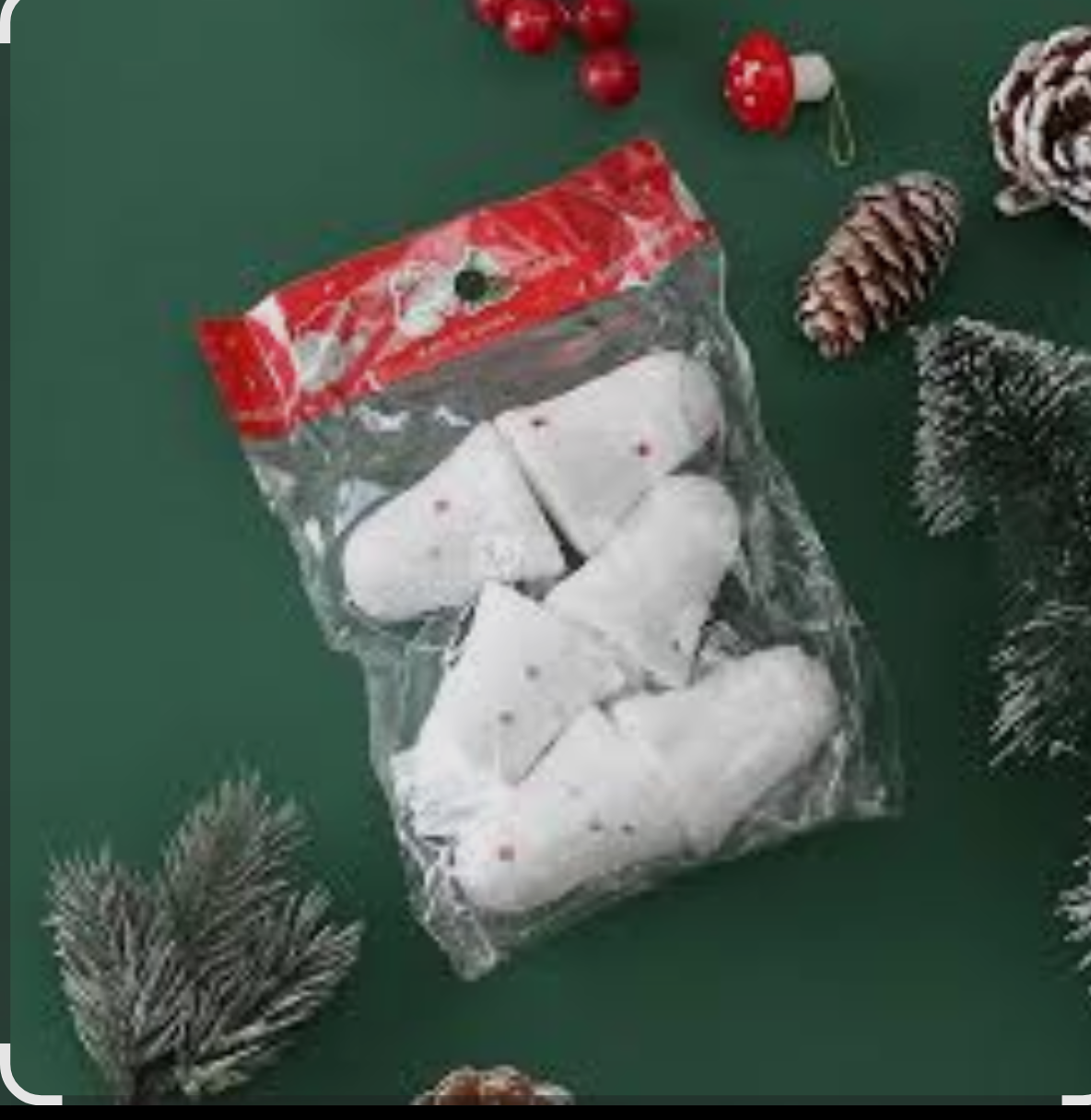 Snow Bells Christmas Tree Decoration (Pack of 6)