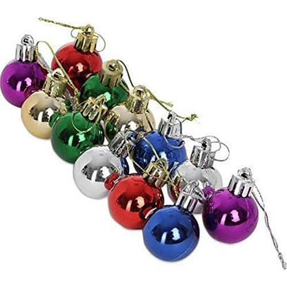 Christmas Tree Decoration Balls (Pack of 12)