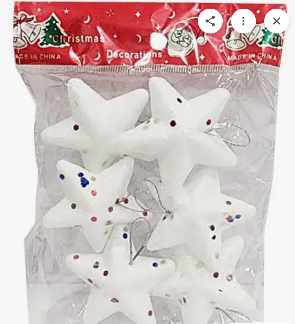 Christmas Tree Hanging Star Pack of 6