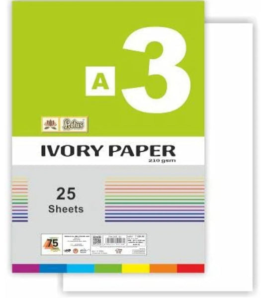 Lotus A3 Ivory Paper (Pack of 25)