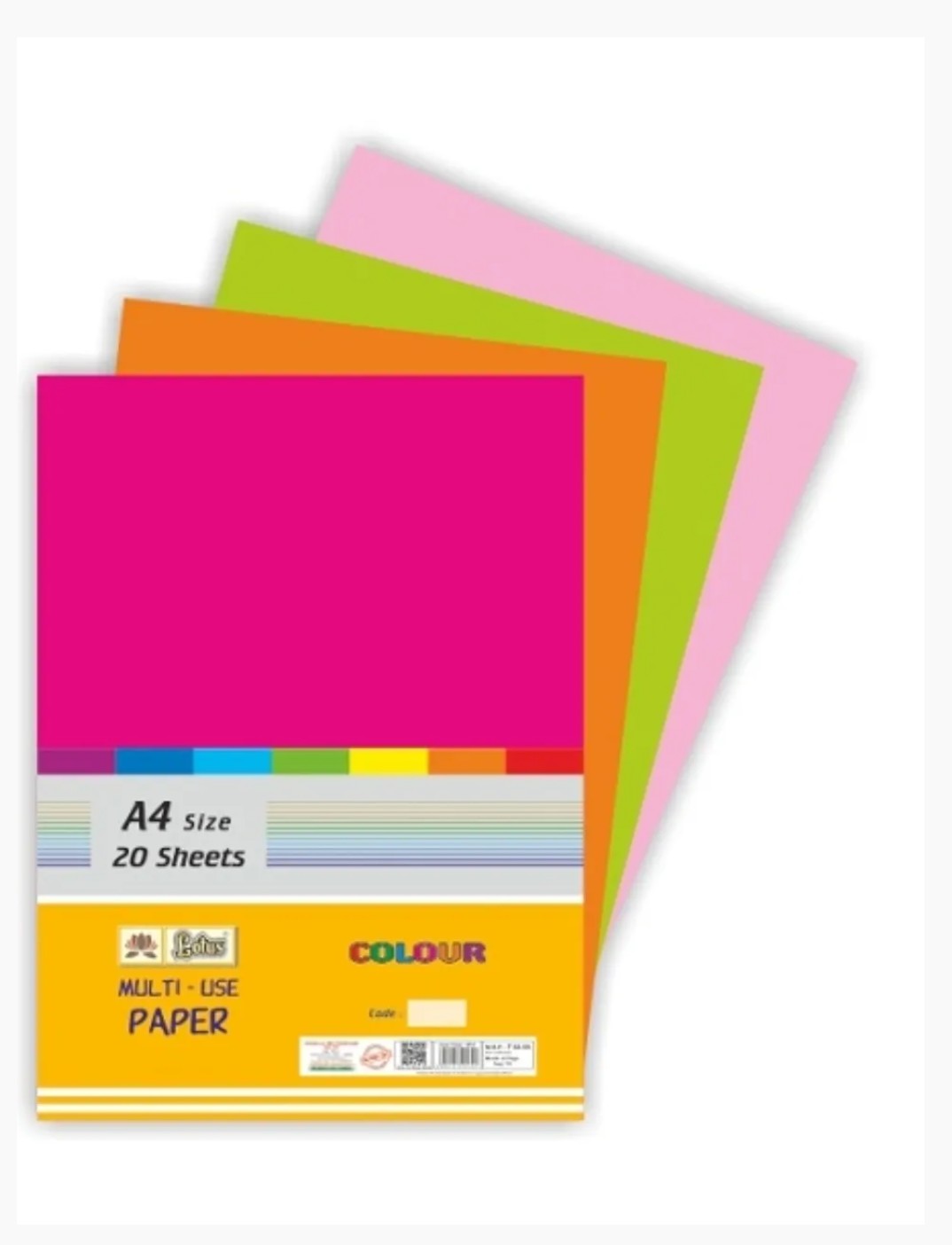 Lotus A4 Sheets Multicolour