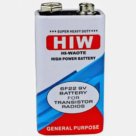 Zinc Carbon 6F22 9V HIW Battery