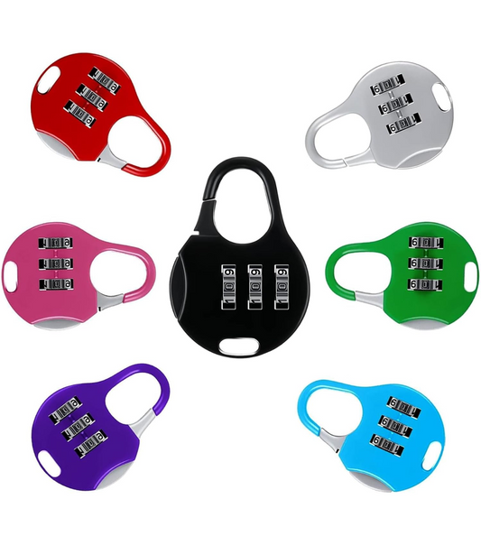 Mini padlock, 3 digit combination lock