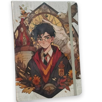 Harry Potter autumn-themed hardcover diary with owl and sunflower design