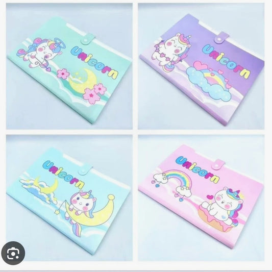 Unicorn File Folders - A4 Size with Button Lock