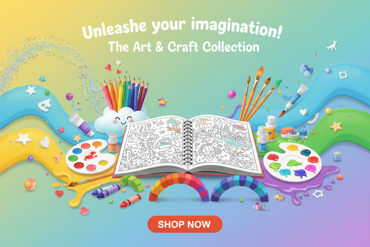 Art Craft & Colouring Banner