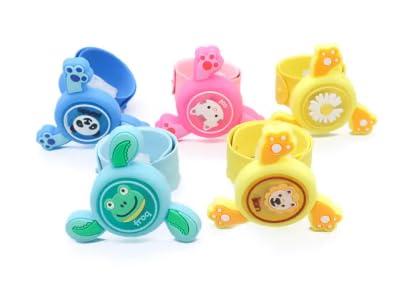 Spinning Bracelet Slap Band, Mosquito Repellent With Essential Oils For Kids