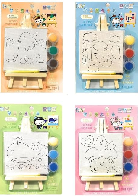Canvas painting with stand