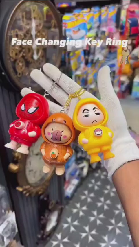 Face changing key rings