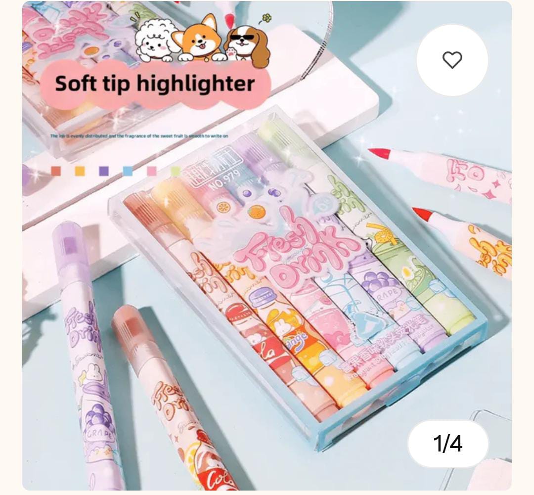 Soft Tip Scented Highlighter (pack of 6)