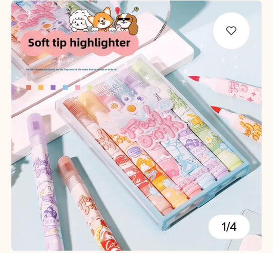 Soft Tip Scented Highlighter (pack of 6)