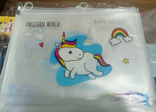 Unicorn zipper folder